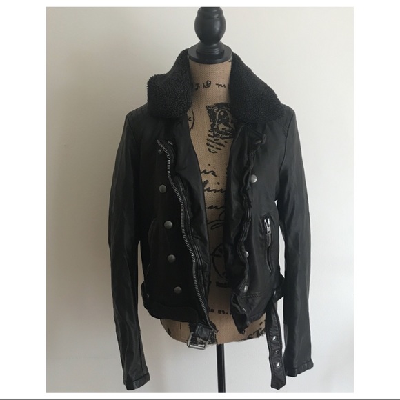 NWT FREE PEOPLE VEGAN LEATHER MOTO JACKET - Picture 2 of 7
